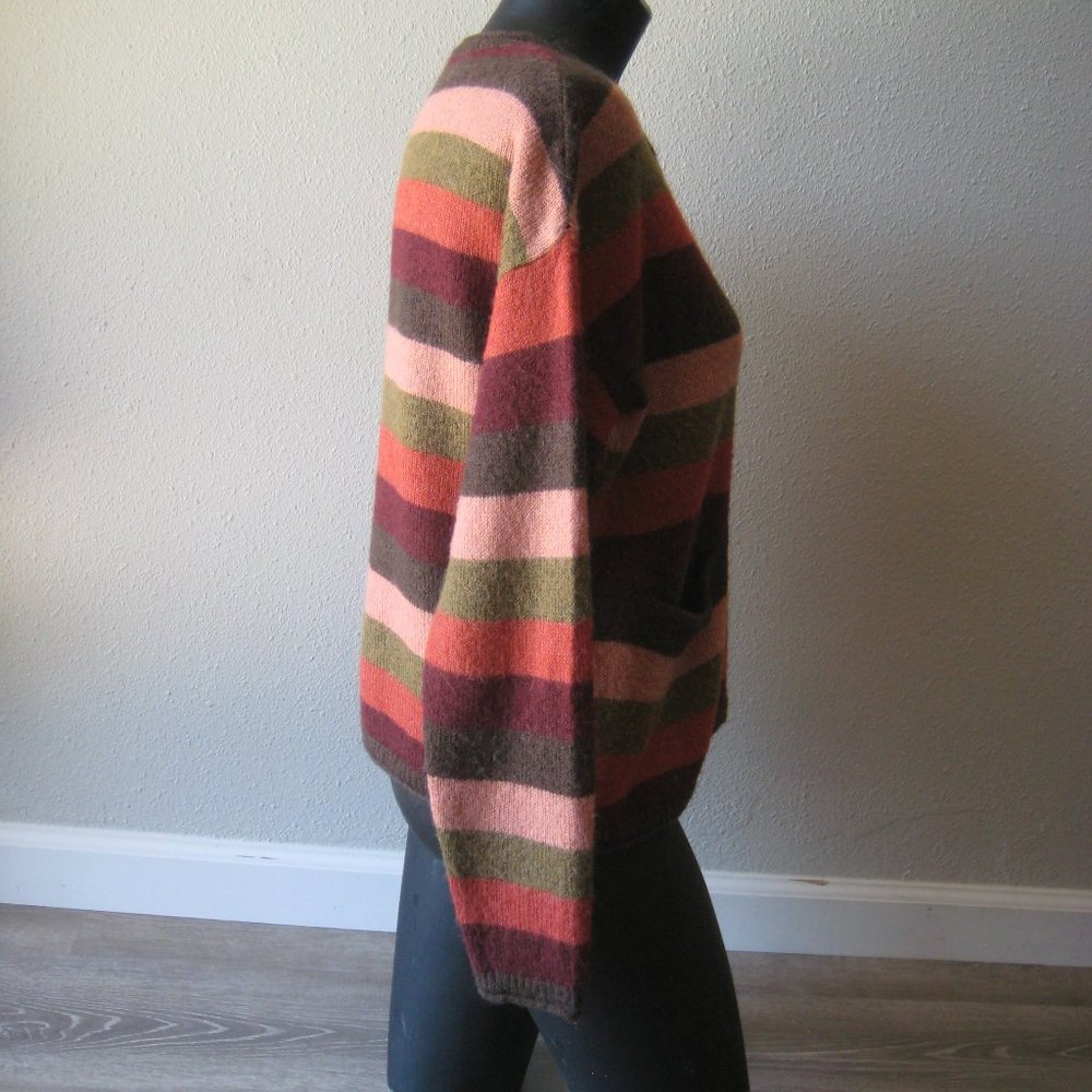 Madewell Chelsea Pocket Pullover Sweater in Multi-Stripe Size S - Picture 2 of 11